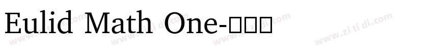 Eulid Math One字体转换